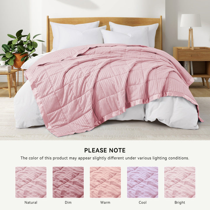 Satin-Trimmed Down Alternative Blanket - Soft and Cozy Oversize Blanket for All Seasons Image 1