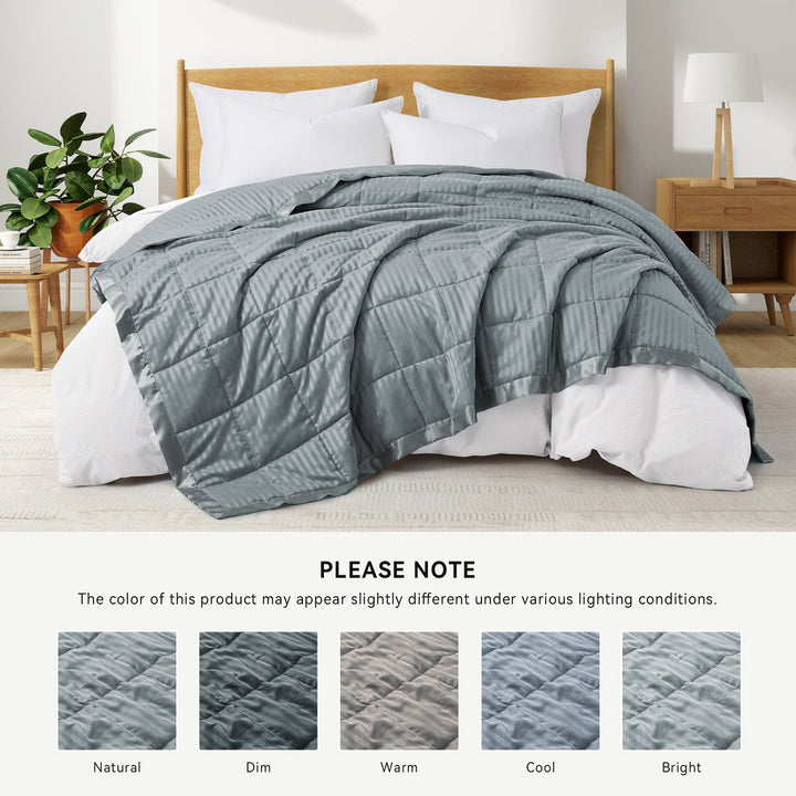 Peace Nest Satin-Trimmed Down Alternative Blanket - Soft and Cozy Oversize Blanket for All Seasons Image 1