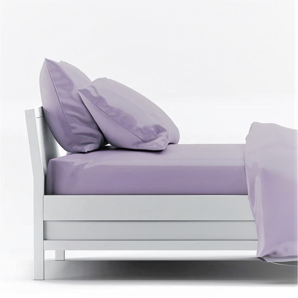 Lavender Bamboo Bed Sheets Set Satin Weave 400 TC Fabric Image 2