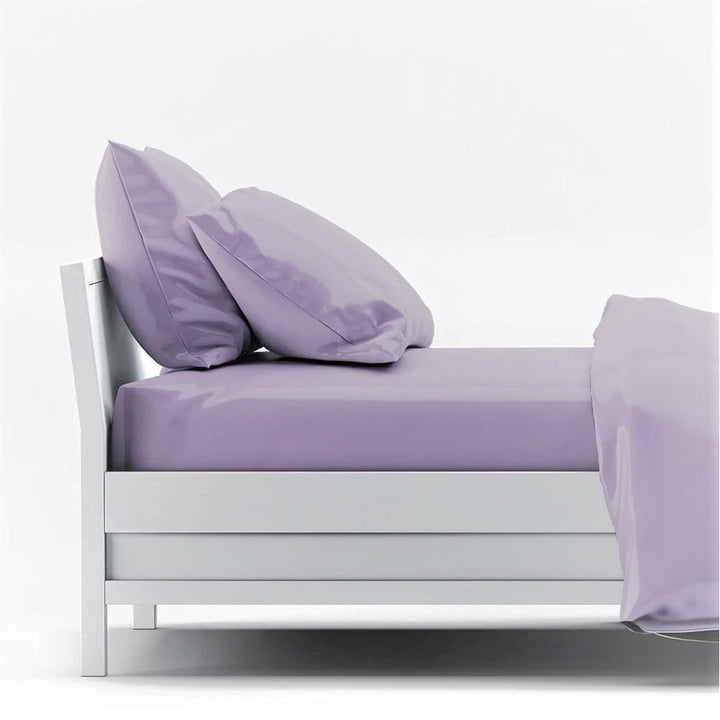 Lavender Bamboo Bed Sheets Set Satin Weave 400 TC Fabric Image 2