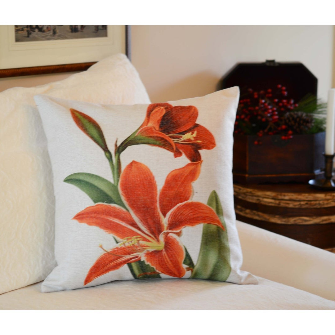 Amaryllis Pillow 18" x 18" Image 3