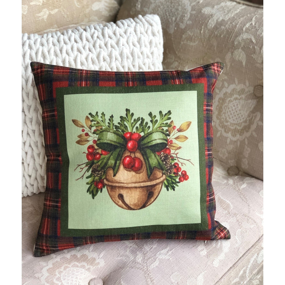 Christmas Bell Throw Pillow 18"x18" Image 2