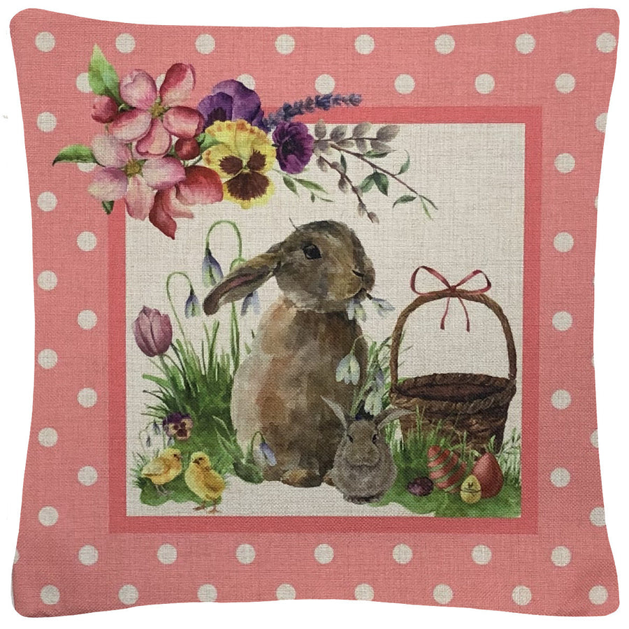 Easter Bunny Throw Pillow 18"x18" Image 1