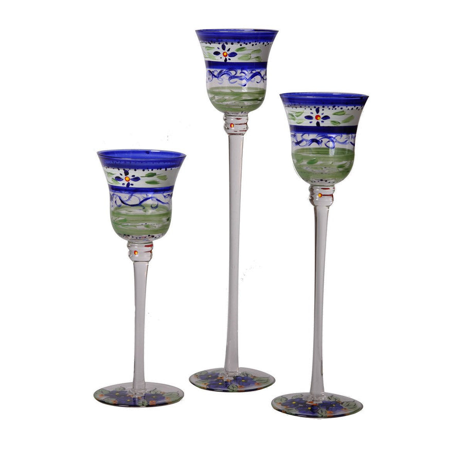 Barcelona Blue Candlesticks S/3 Image 1