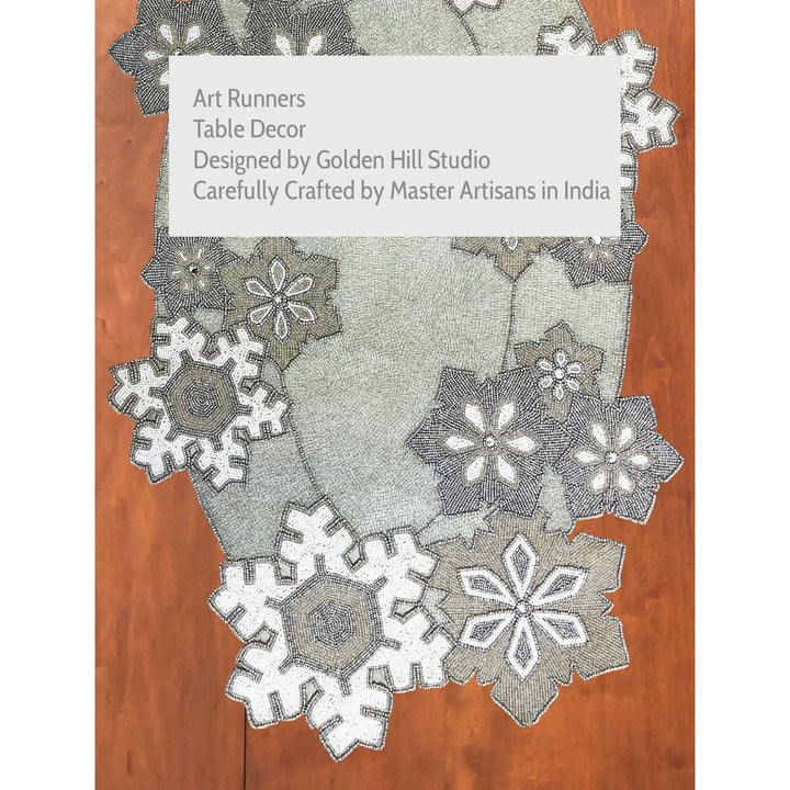 Gifts at Decor Beaded Snowflake Runner Image 8