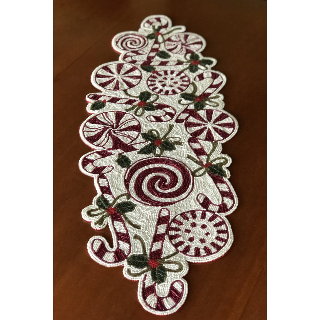 Gifts at Decor Candy Cane Table Runner Image 4