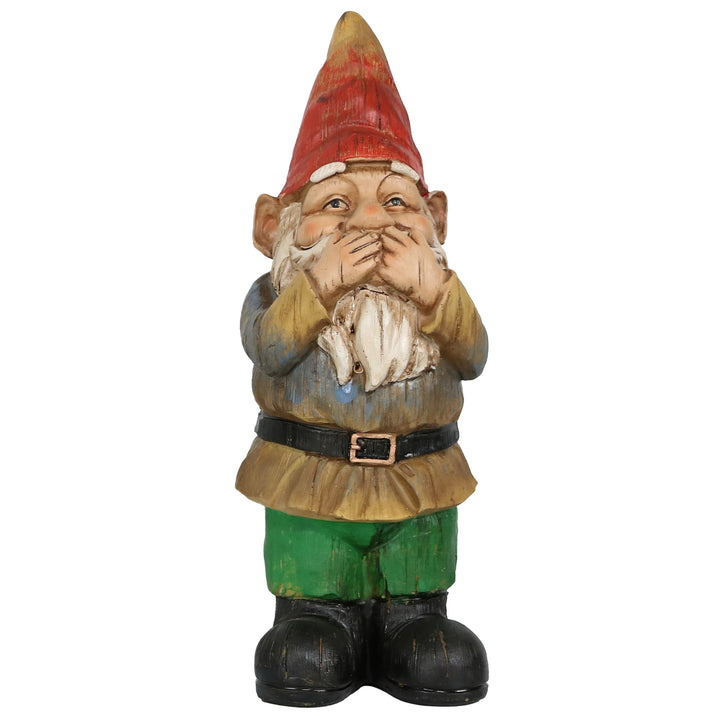 Sunnydaze Hear No Evil, Speak No Evil and See No Evil Garden Gnomes - 12 in Image 8