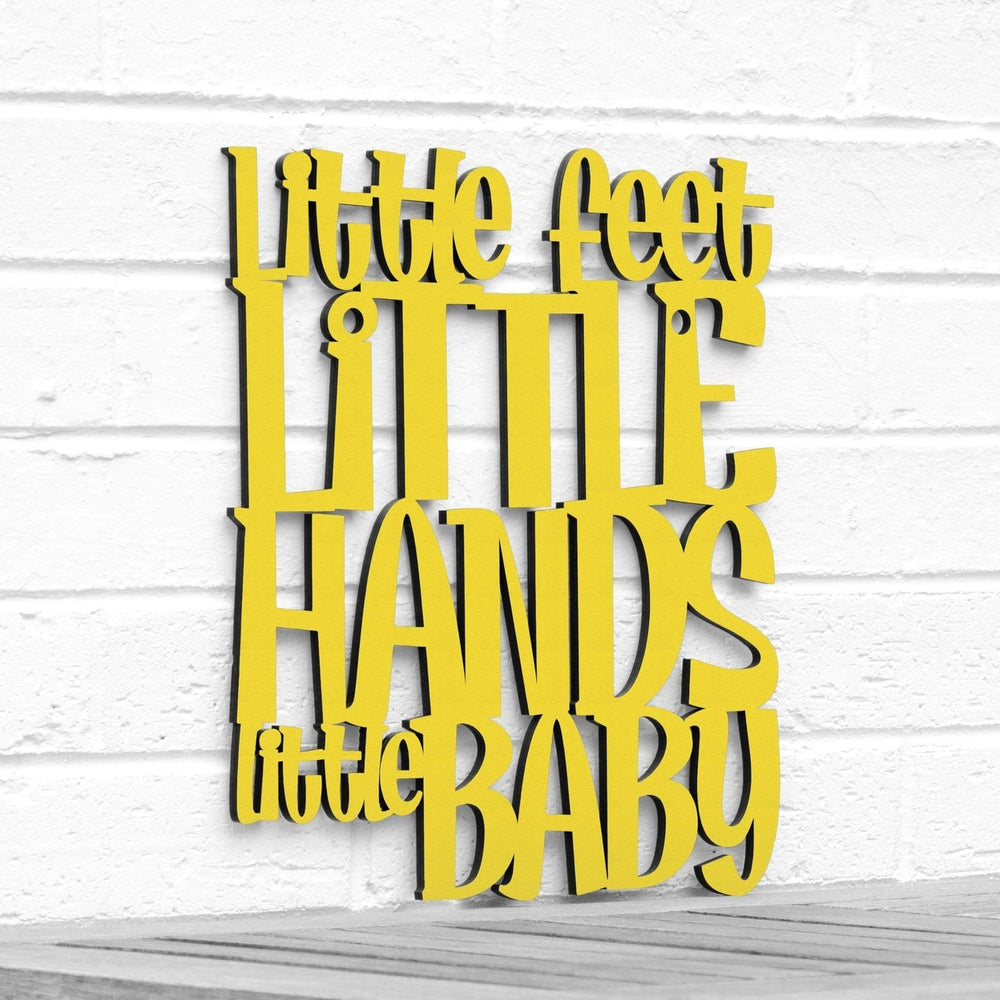 Spunky Fluff Little Feet Little Hands Little Baby Decorative Wall Art 15 Colors Image 2