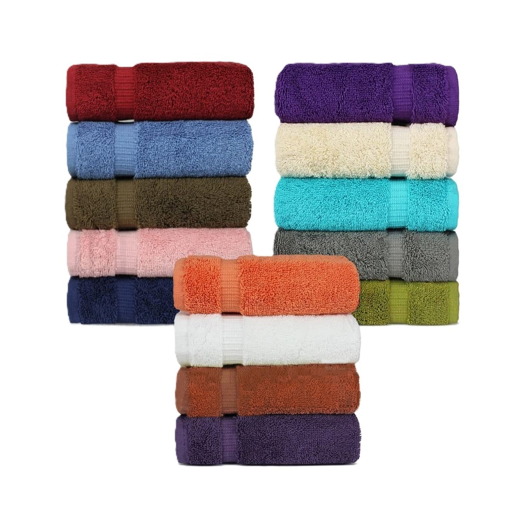 12/24-Pieces 100% Ultra-Soft Super Absorbent Cotton Multipurpose Cleaning Wash Cloths Image 2