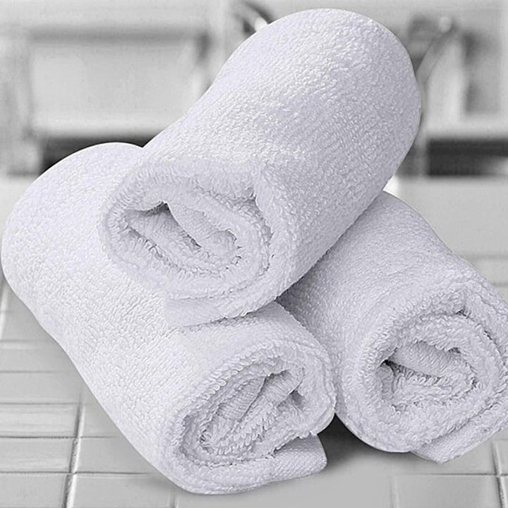 12/24-Pieces 100% Ultra-Soft Super Absorbent Cotton Multipurpose Cleaning Wash Cloths Image 3