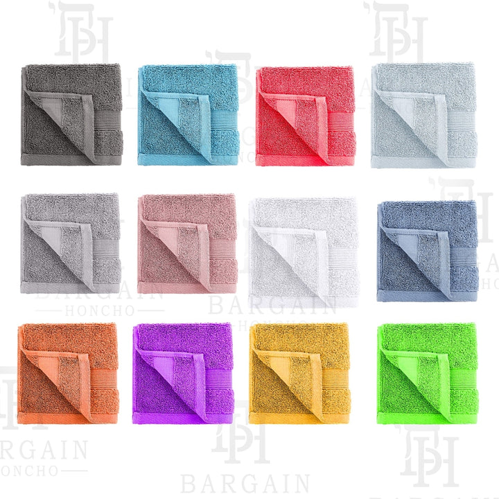 12/24-Pieces 100% Ultra-Soft Super Absorbent Cotton Multipurpose Cleaning Wash Cloths Image 5