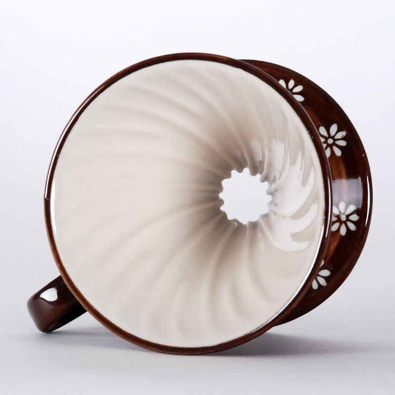 Ceramic Coffee Dripper with Japanese Fans Design, Japanese Culture, Coffee Lover Gift, , Image 3