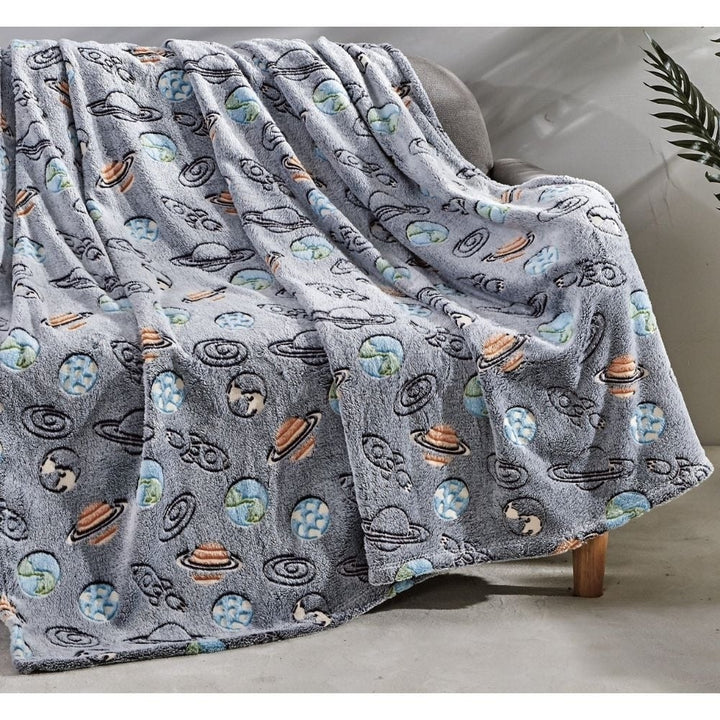 Glow-in-the-Dark 50" x 60" Throw Blankets Image 1