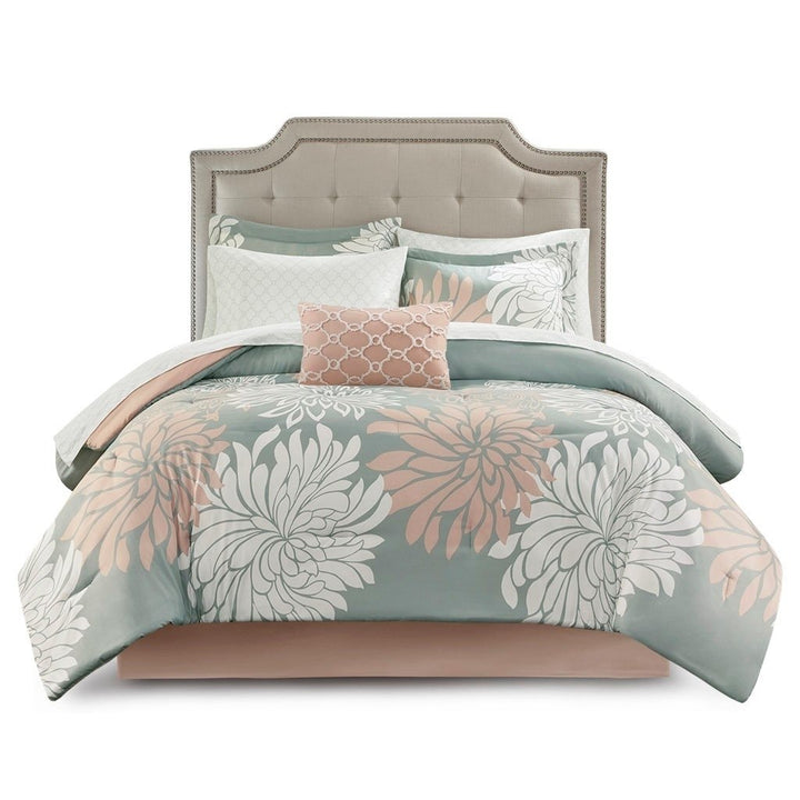 Gracie Mills Willie 9-Piece Floral Comforter Set with Cotton Sheets - GRACE-10705 Image 1