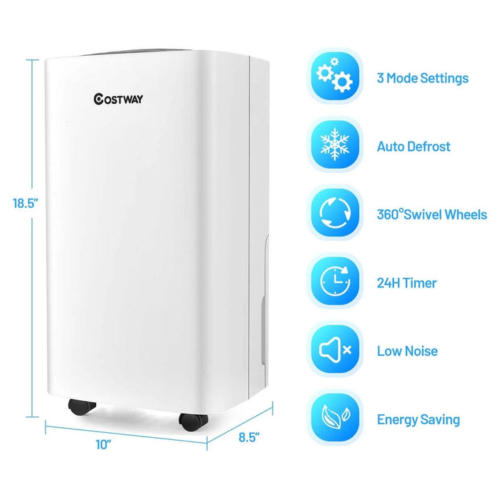 24 Pints 1500 Sq. Ft Portable Dehumidifier For Medium To Large Spaces Image 10