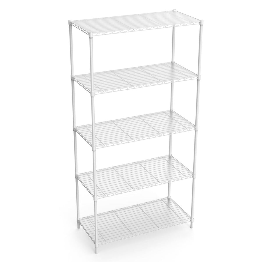 5 Tier Wire Shelving Unit 72 Inch Heavy Duty Storage Rack Adjustable Organizer for Kitchen Garage Home Office Image 1