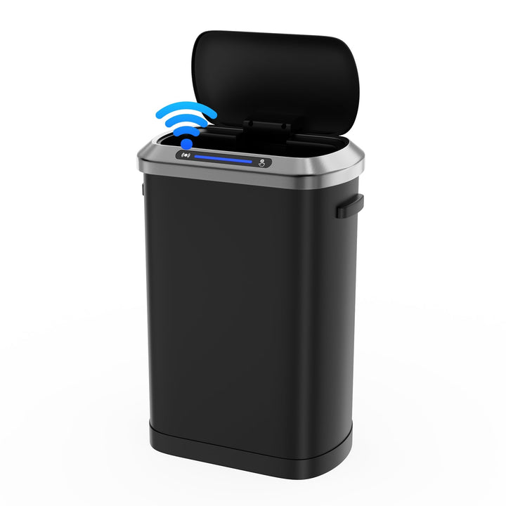 50L Smart Automatic Trash Can with Intelligent Sensor Touchless Operation Black Waste Bin Image 3