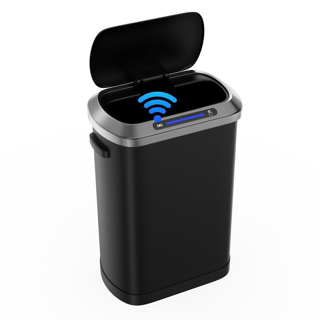 50L Smart Automatic Trash Can with Intelligent Sensor Touchless Operation Black Waste Bin Image 7