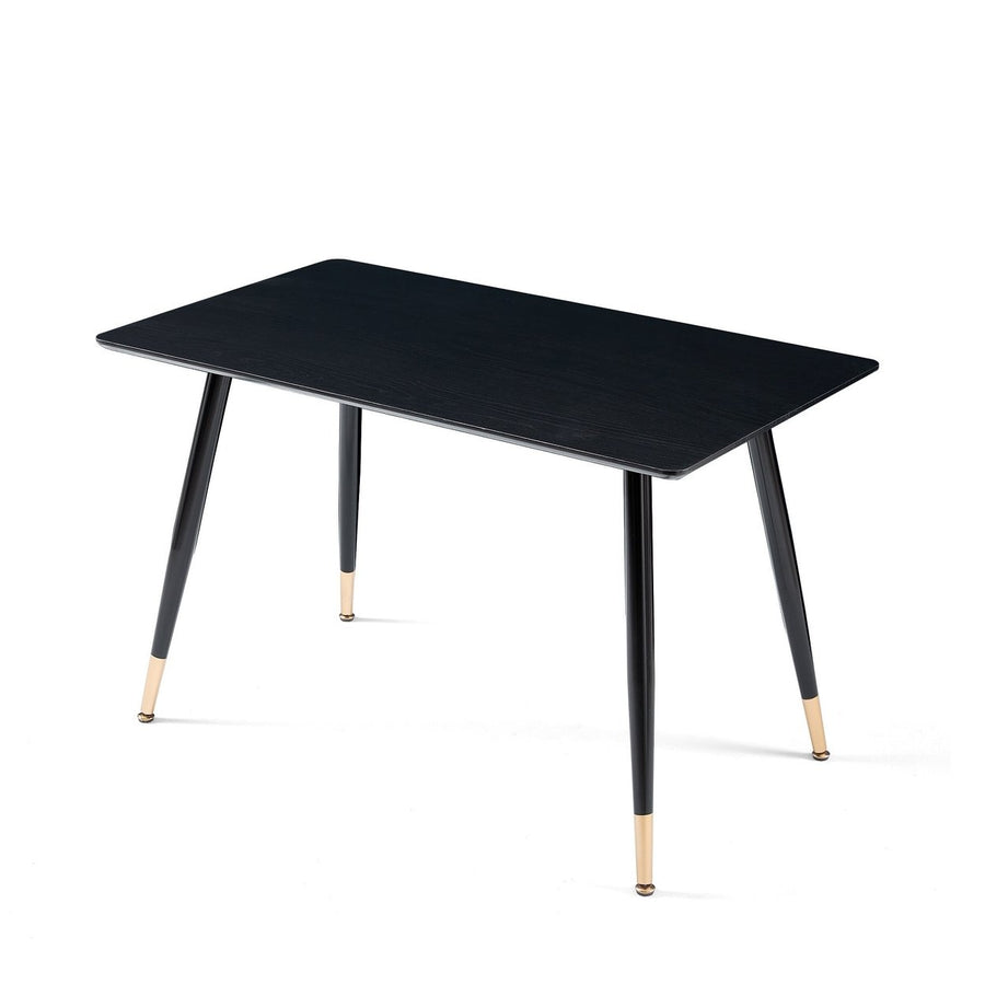 Black Modern MDF Kitchen Dining Table for Smart Home Space Saving Design Image 1