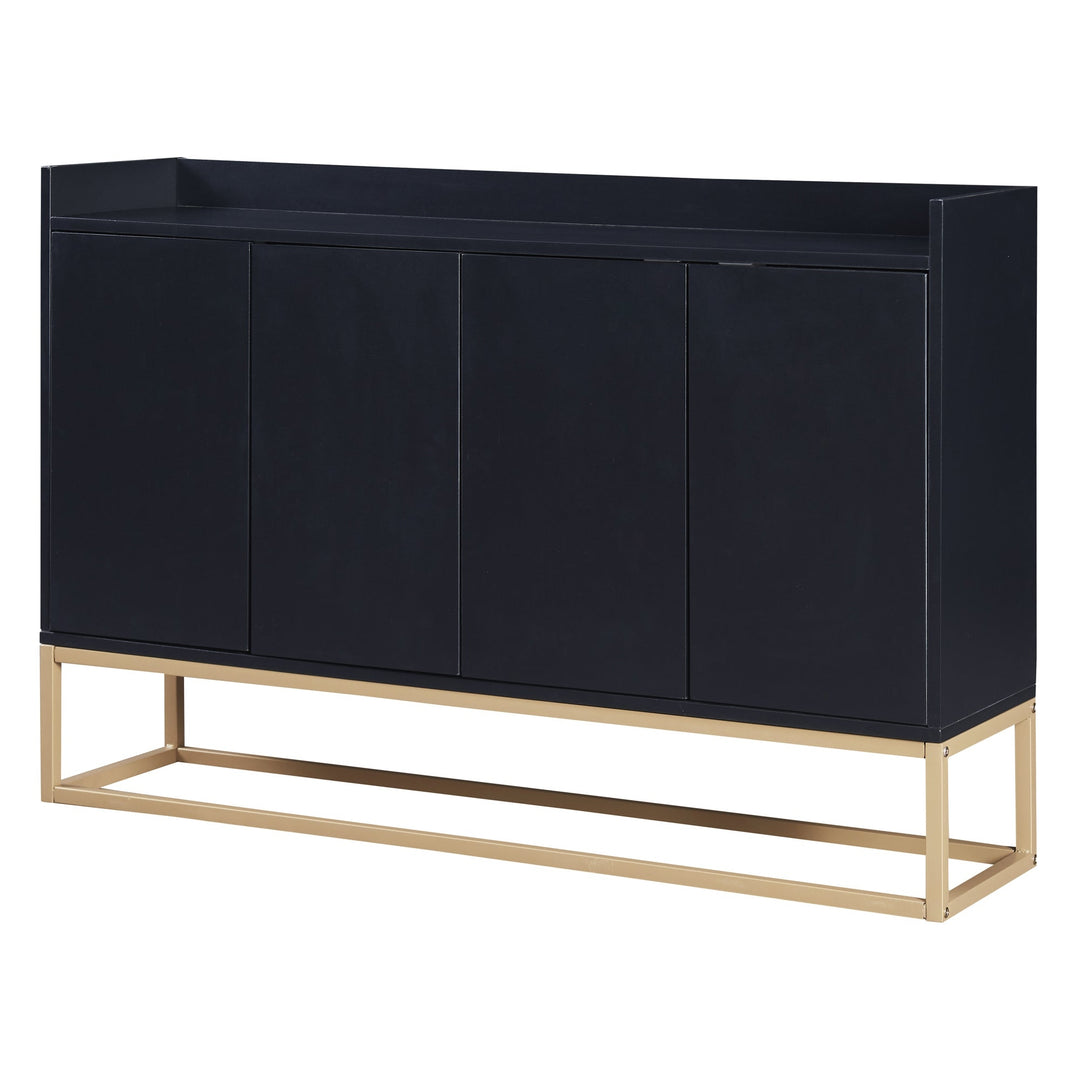 Elegant Modern Sideboard Buffet Cabinet with Ample Storage for Dining Room Entryway Black Image 8