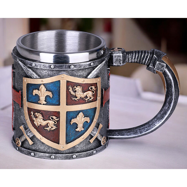 Resin and Stainless Steel Medieval Mug, , Beer Mug, Medieval Decor Image 2