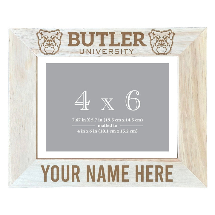 Butler Bulldogs Customizable Wooden Photo Frame Matted 4"x 6" Officially Licensed Collegiate Product Image 1