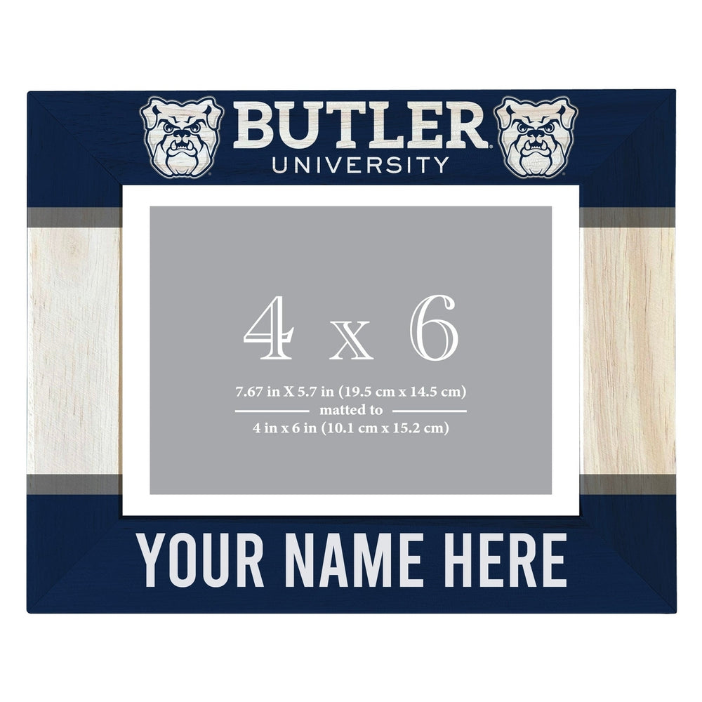 Butler Bulldogs Customizable Wooden Photo Frame Matted 4"x 6" Officially Licensed Collegiate Product Image 2