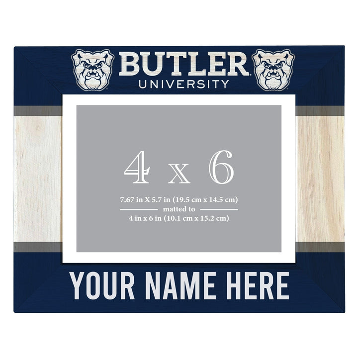 Butler Bulldogs Customizable Wooden Photo Frame Matted 4"x 6" Officially Licensed Collegiate Product Image 2