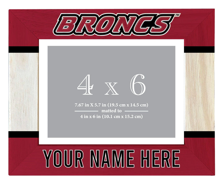 Rider University Broncs Customizable Wooden Photo Frame Matted 4"x 6" Officially Licensed Collegiate Product Image 1