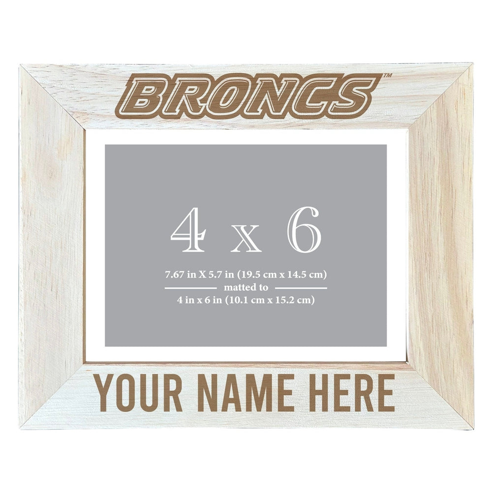 Rider University Broncs Customizable Wooden Photo Frame Matted 4"x 6" Officially Licensed Collegiate Product Image 2