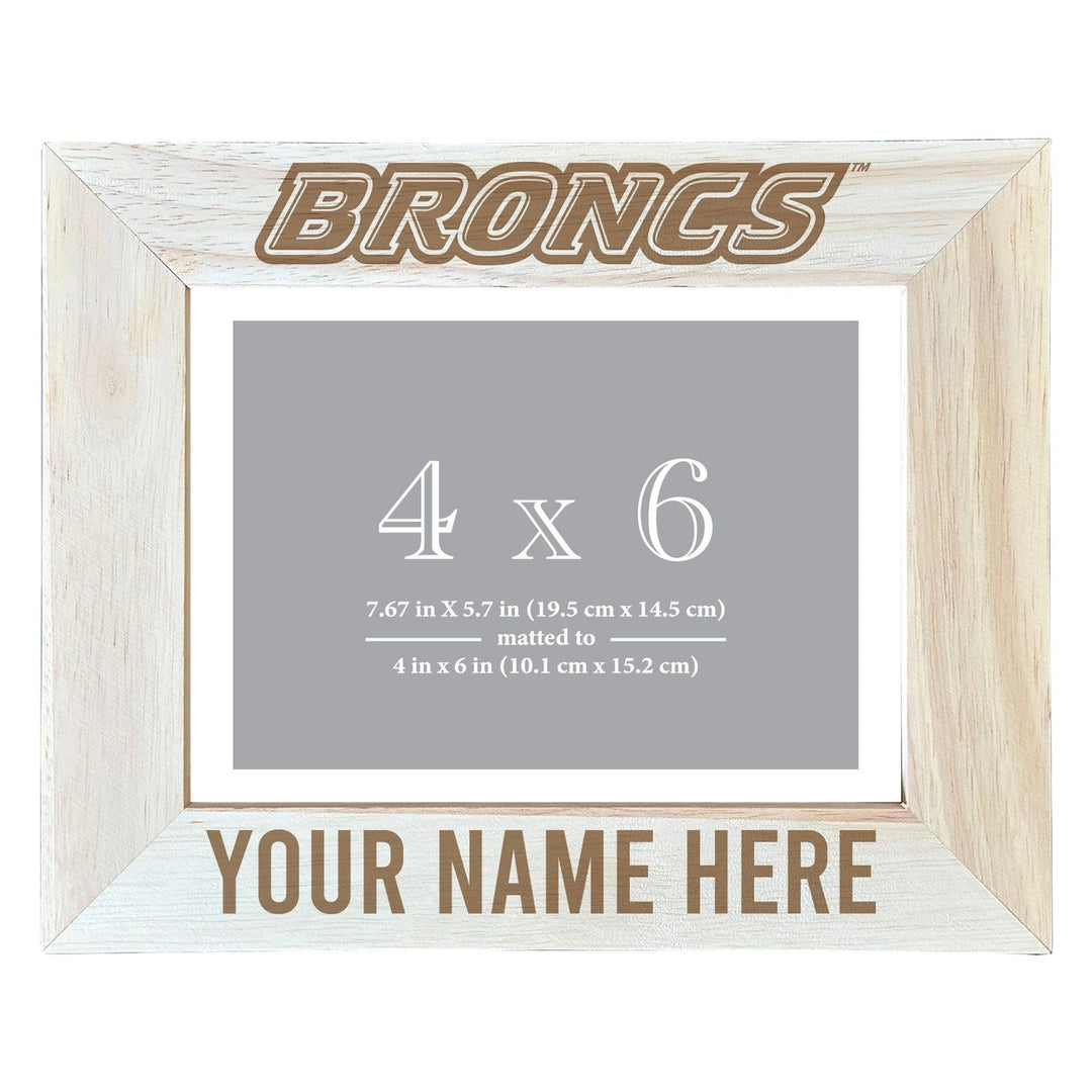 Rider University Broncs Customizable Wooden Photo Frame Matted 4"x 6" Officially Licensed Collegiate Product Image 2