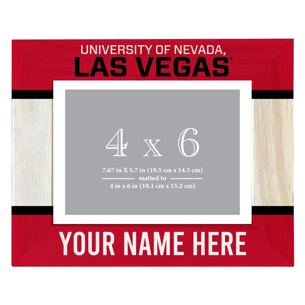 UNLV Rebels Customizable Wooden Photo Frame Matted 4"x 6" Officially Licensed Collegiate Product Image 2