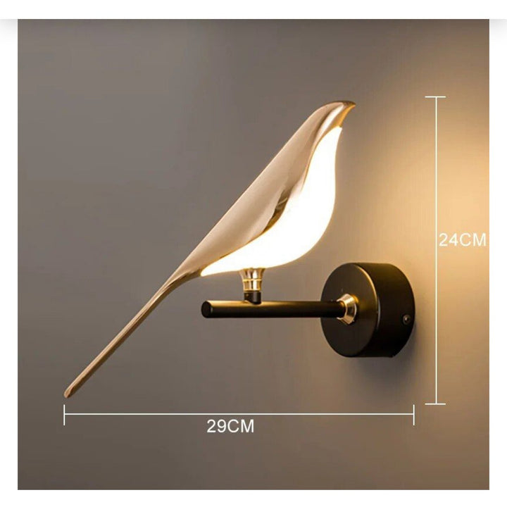 LED Golden Bird Wall Lamp Image 1