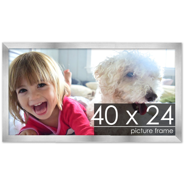 40x24 Wood Frame with UV Acrylic, 6 Finishes: Black, White, Bronze, Silver, Wood, Mahogany Image 6