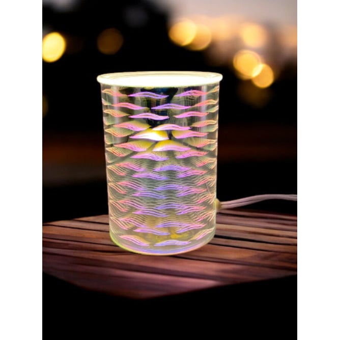 Electric Glass Tart Warmer with 3D Art-Waves, , , Image 1