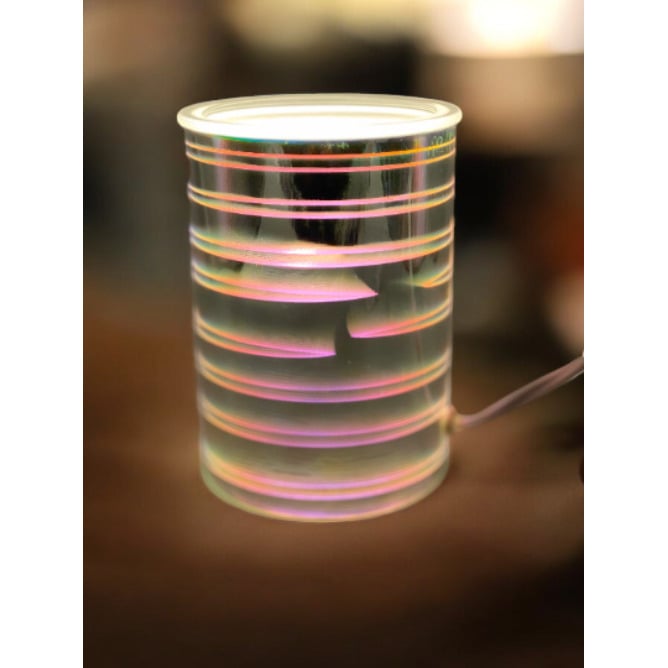 Electric Glass Tart Warmer with 3D Art-Stripes, , , Image 1