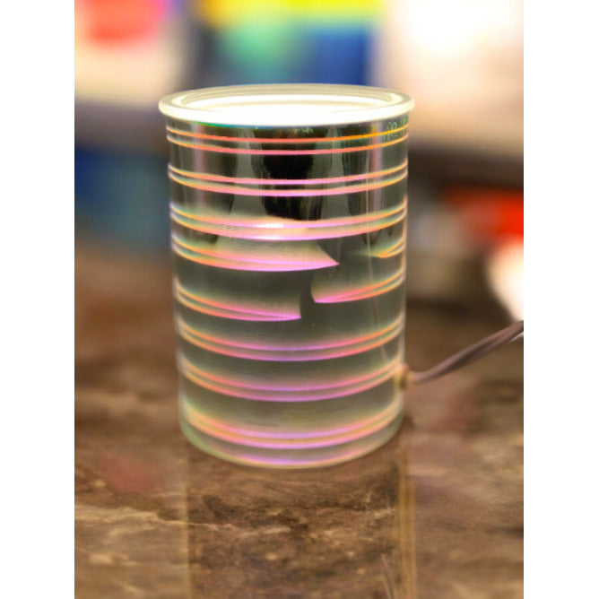 Electric Glass Tart Warmer with 3D Art-Stripes, , , Image 3