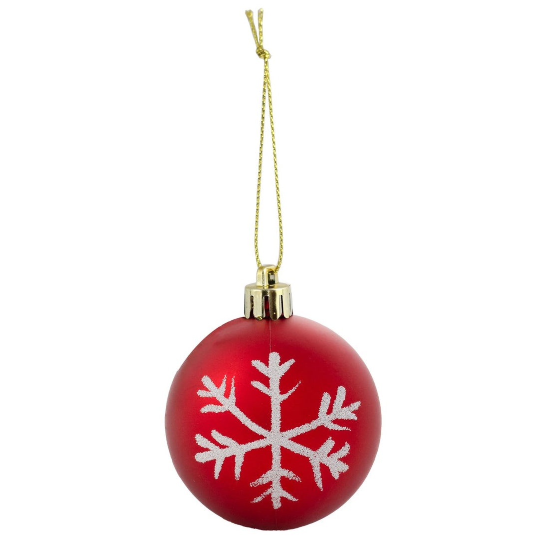 Sunnydaze Winter Wonderland 100-Piece Red Assorted Ornament Set Image 10