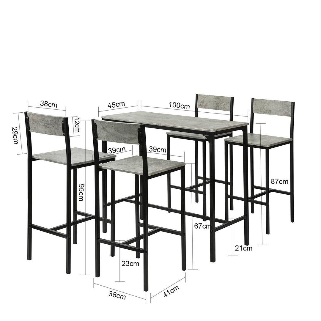 Haotian OGT14-HG, 5 - Piece Counter Height Dining Set Image 2