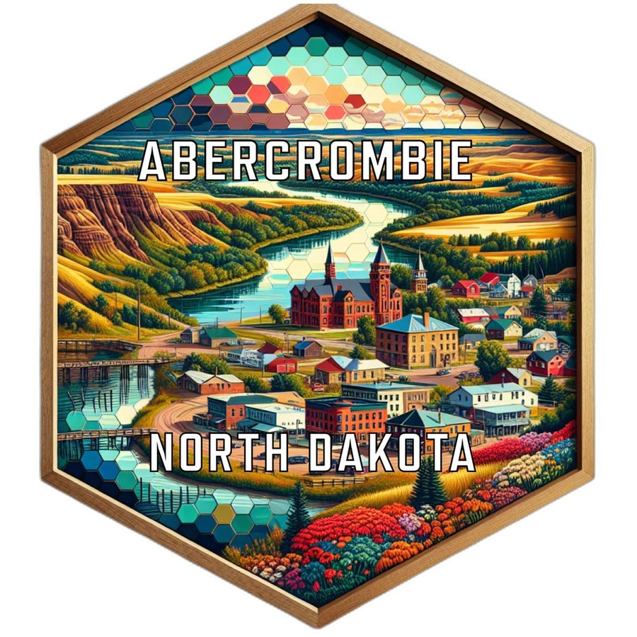 Abercrombie North Dakota Travel Destination Souvenir Vinyl Decal Sticker Image 1