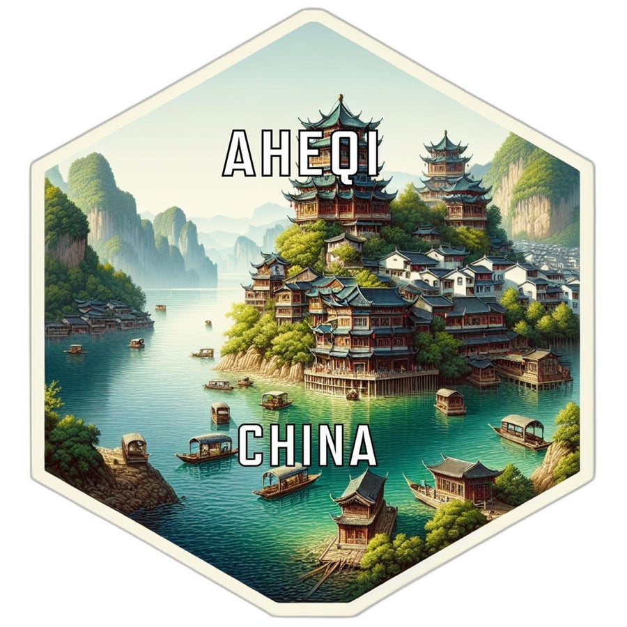 Aheqi China Travel Destination Souvenir Vinyl Decal Sticker Image 1