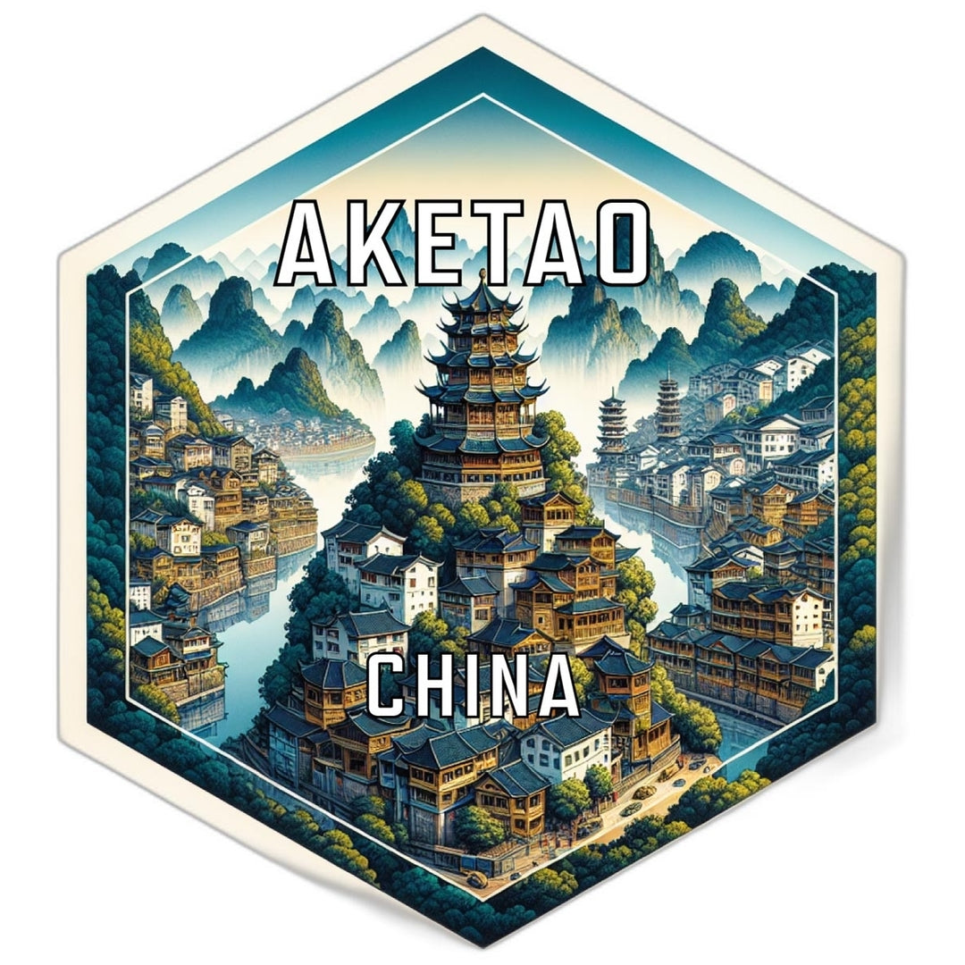 Aketao China Travel Destination Souvenir Vinyl Decal Sticker Image 1