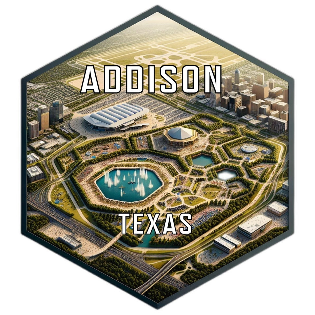 Addison Texas Travel Destination Souvenir Vinyl Decal Sticker Image 1