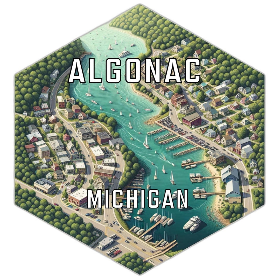 Algonac Michigan Travel Destination Souvenir Vinyl Decal Sticker Image 1