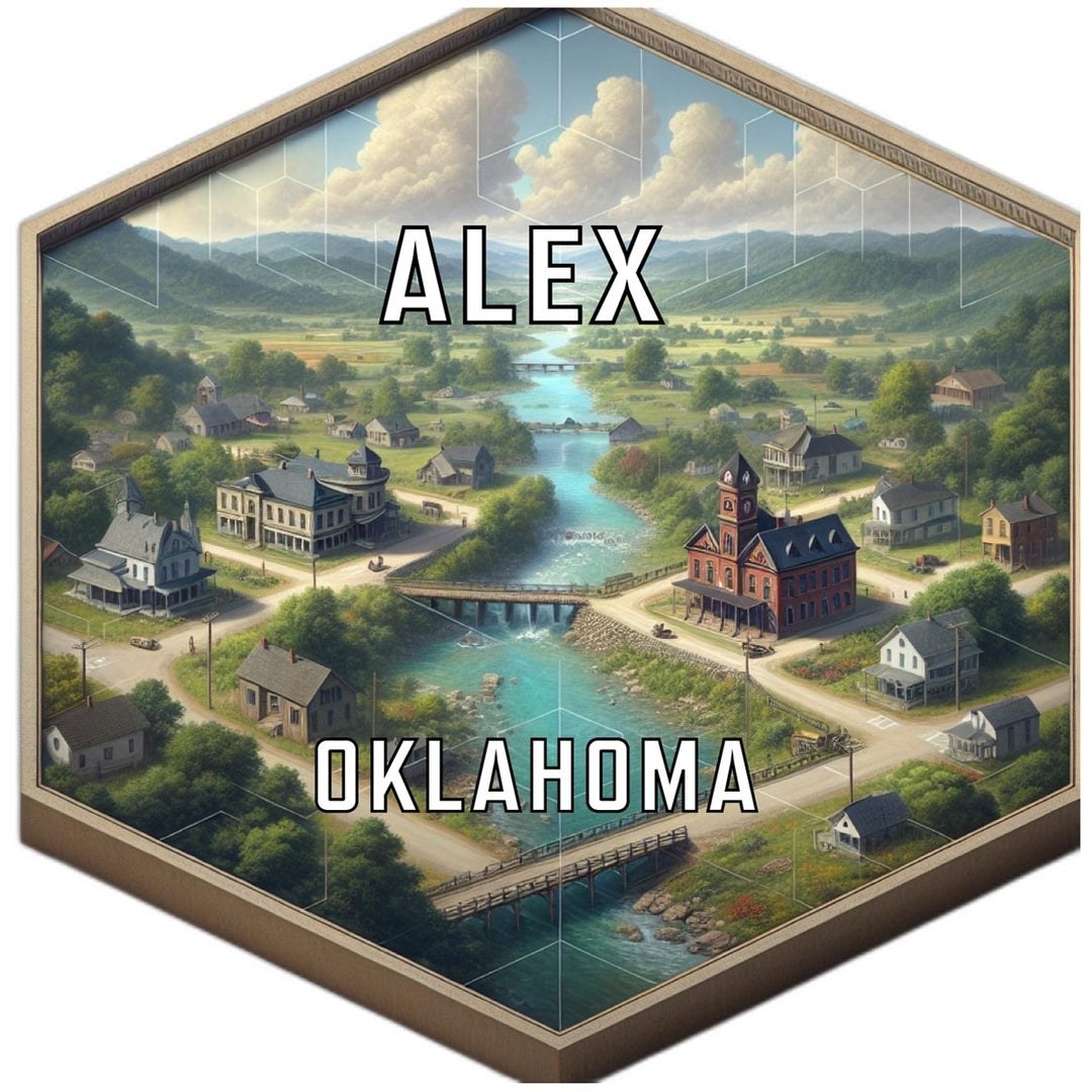 Alex Oklahoma Travel Destination Souvenir Vinyl Decal Sticker Image 1