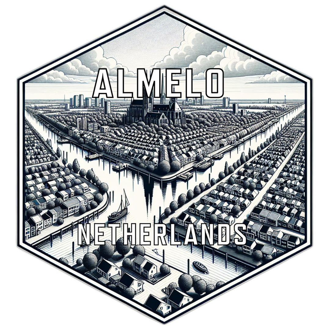 Almelo Netherlands Travel Destination Souvenir Vinyl Decal Sticker Image 1