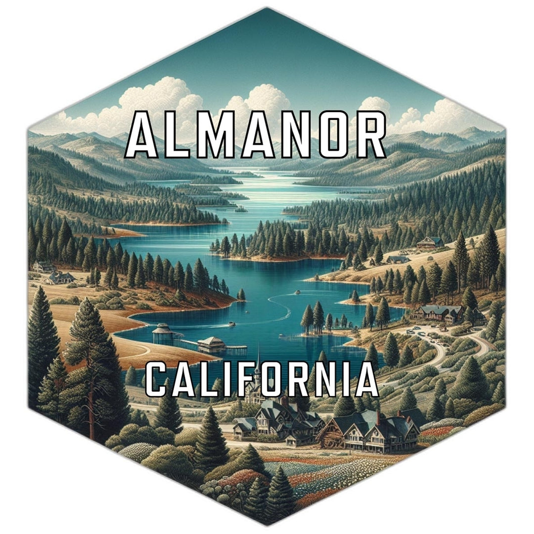 Almanor California Travel Destination Souvenir Vinyl Decal Sticker Image 1