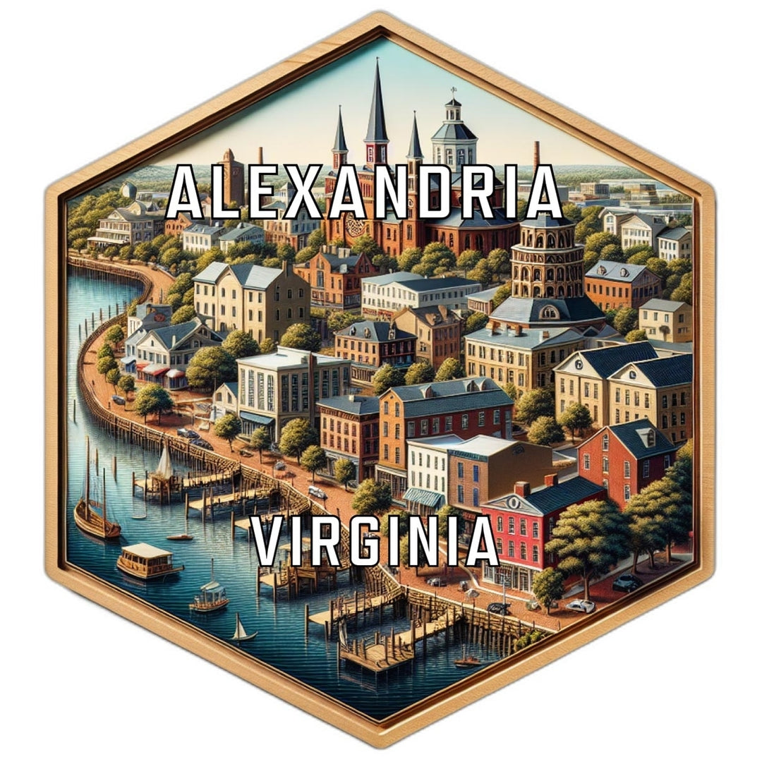 Alexandria Virginia Travel Destination Souvenir Vinyl Decal Sticker Image 1