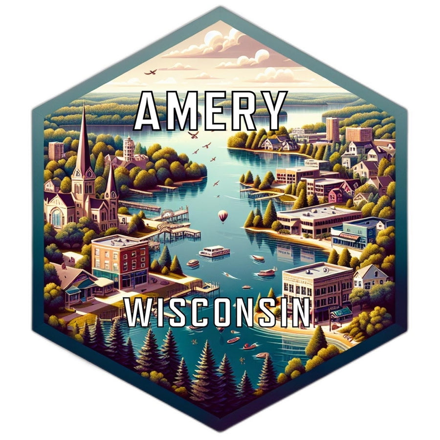 Amery Wisconsin Travel Destination Souvenir Vinyl Decal Sticker Image 1