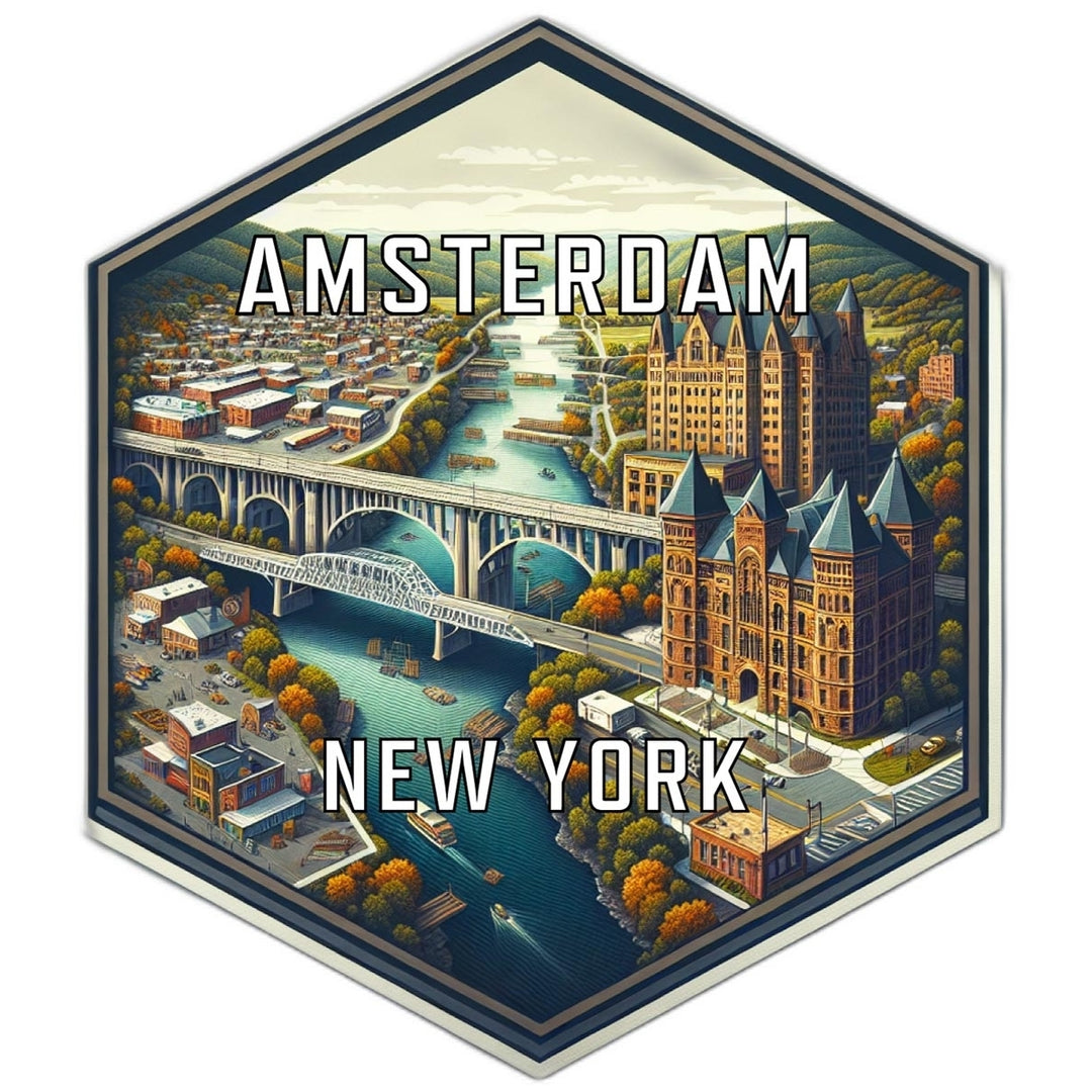 Amsterdam York Travel Destination Souvenir Vinyl Decal Sticker Image 1